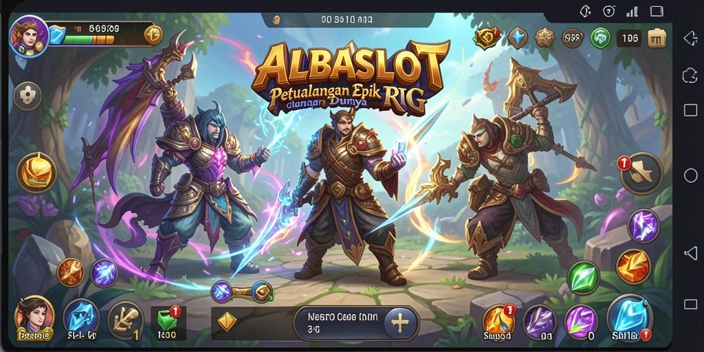 Tampilan gameplay RPG ALBASLOT yang menarik dan penuh aksi.