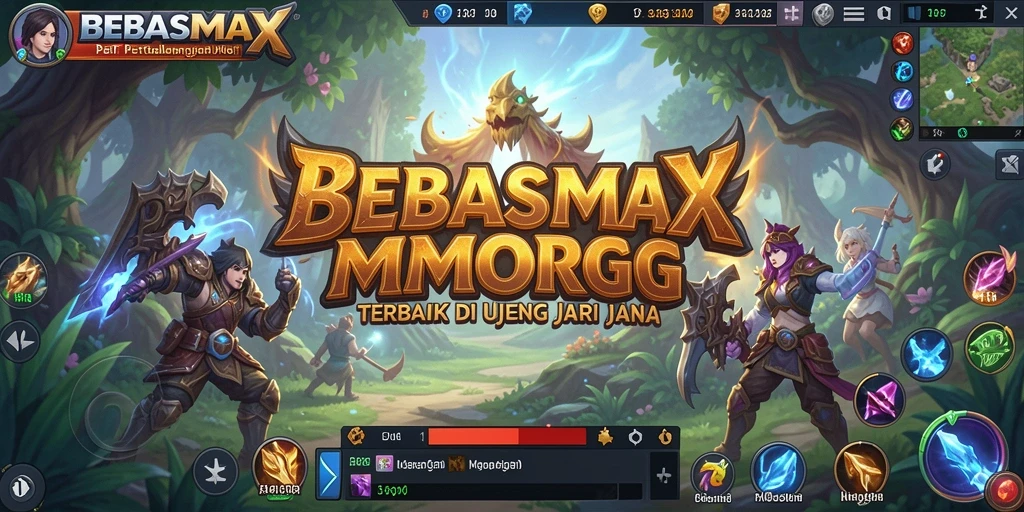 Tangkapan layar permainan <strong>BEBASMAX</strong> yang menampilkan aksi seru dalam dunia MMORPG.