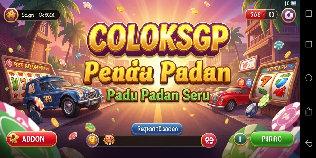 Screenshot utama COLOKSGP menampilkan gameplay seru dan berwarna.