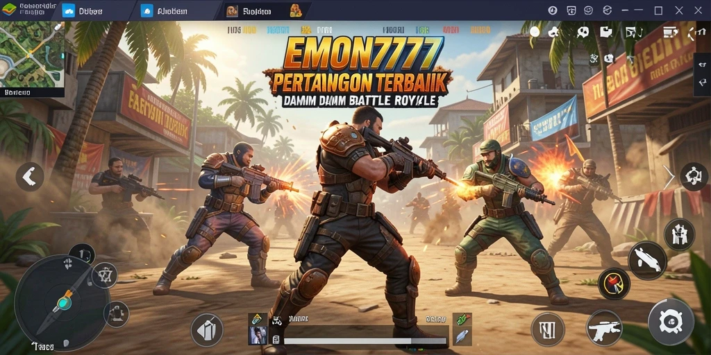 Gameplay seru di EMON777 yang penuh aksi Battle Royale.