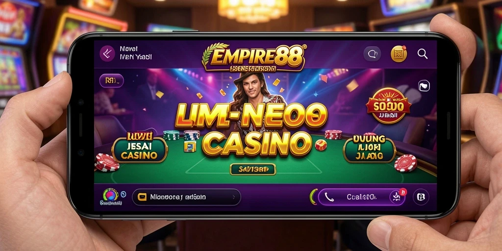 Screenshot gameplay EMPIRE88 dengan dealer langsung dalam aksi.