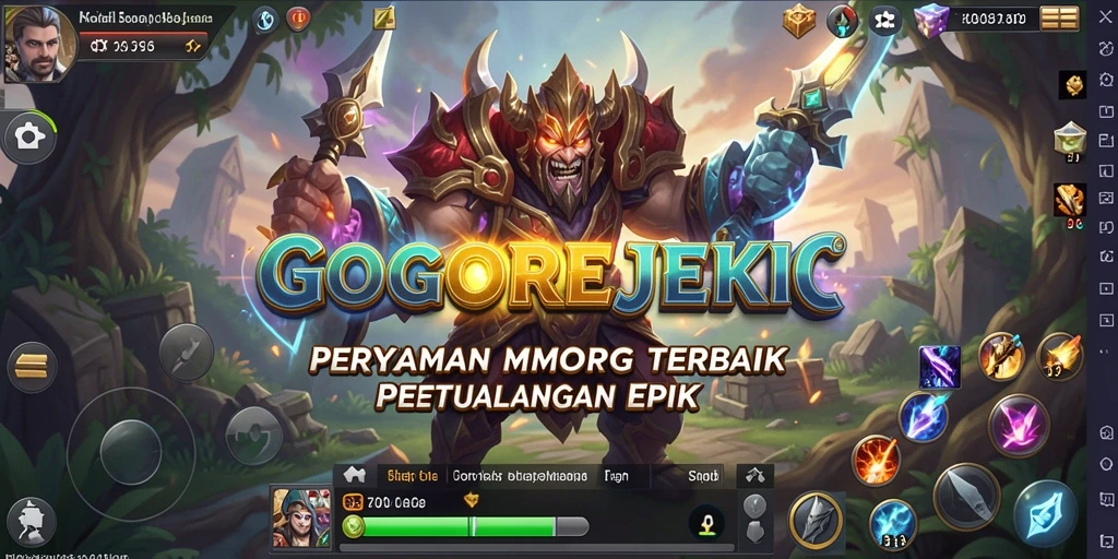 Tangkapan layar gameplay GOGOREJEKI yang menampilkan aksi petualangan MMORPG.