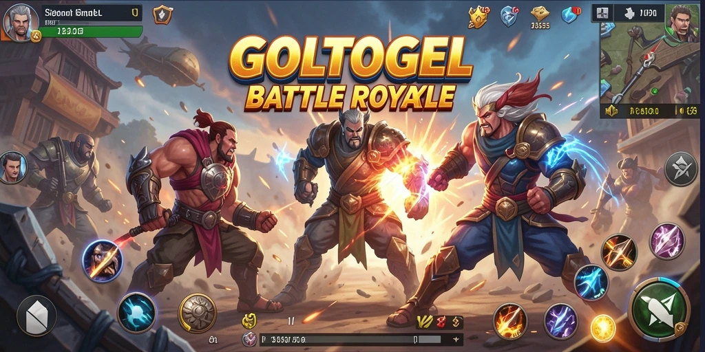 Tampilan menegangkan dari gameplay GOLTOGEL dalam pertempuran Battle Royale.