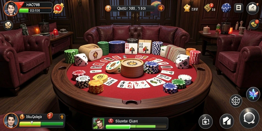 Tampilan gameplay QiuQiu yang mendebarkan di HAO788.