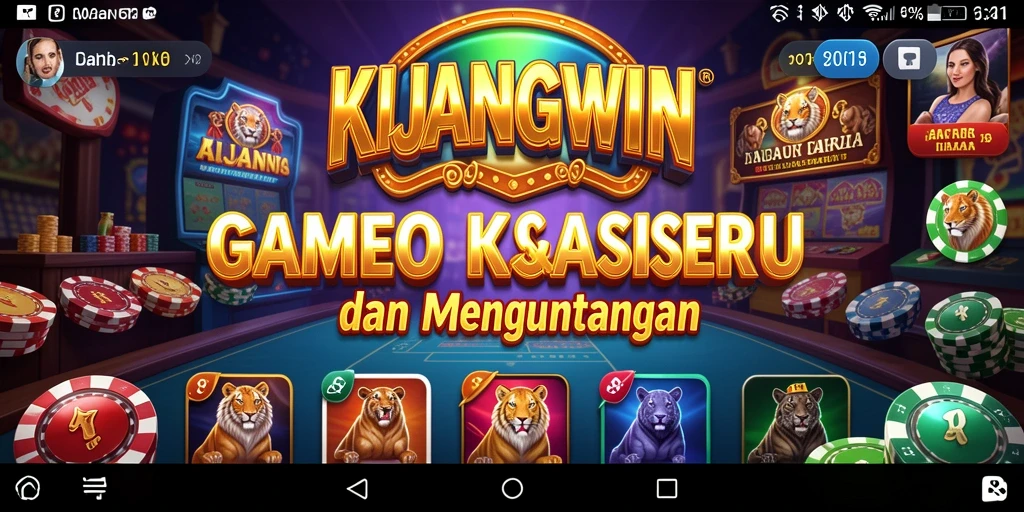 Tangkapan layar dari gameplay seru KIJANGWIN yang menggambarkan keseruan kasino.