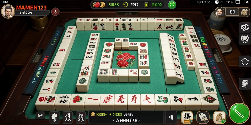 Tangkapan layar MAMEN123 menampilkan gameplay Mahjong yang seru dan penuh tantangan.