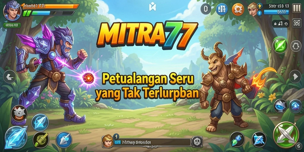 Screenshot gameplay MITRA77 yang menunjukkan petualangan seru dan tantangan.