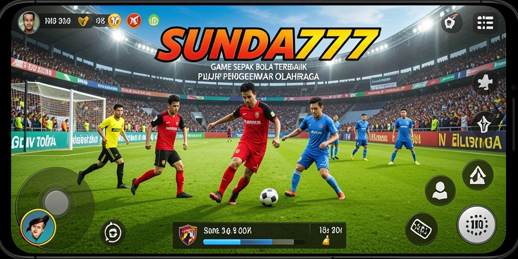 Tampilan permainan SUNDA777 yang menampilkan aksi sepak bola seru.